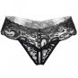 Women's Sexy Lace Leopard Straps Open Crotch G-String