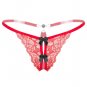 Womens Low-waisted Lace Sexy Open Crotch G-String