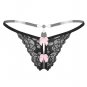 Womens Low-waisted Lace Sexy Open Crotch G-String