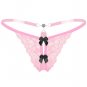 Womens Low-waisted Lace Sexy Open Crotch G-String