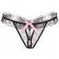 Women's Sheer Lace Polka Dot Massage Pearl G-string