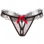 Women's Sheer Lace Polka Dot Massage Pearl G-string