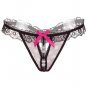 Women's Sheer Lace Polka Dot Massage Pearl G-string