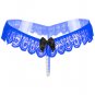 Women Lace Pearl Beading Thong