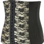 Apricot Floral Embroidered Lace Underbust Corset