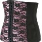 Pink Floral Embroidered Lace Corset