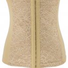 Apricot Floral Embroidered Lace Underbust Corset
