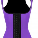 Sexy Purple Halter Waist Trainer Cincher Latex Rubber Strap Corsets