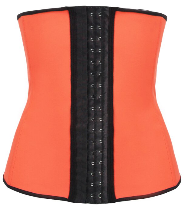 Orange Latex Workout Underbust Corset
