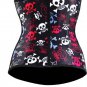 Latex Waist Trainer Skull Print Corset