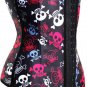 Latex Waist Trainer Skull Print Corset
