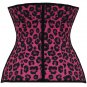 Rose Leopard Printed Latex Workout Waist Cincher Corset