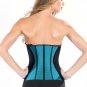 Latex Blue Underbust Corset Waist Training Cincher