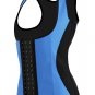 Sexy Blue Halter Waist Trainer Cincher Latex Rubber Strap Corsets