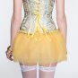 Ruffle Trim Floral Print Overbust Corset