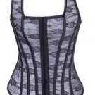 Black Lace Tank Style Boned Corset