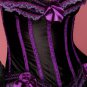 Black Purple Pretty Little Things Burlesque Corset Bustier With Tutu Skirt