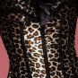 Lace Trimmed Leopard Prints Boning Bustier