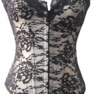 Aesthetic Lace Trimmed Tapestry Corset Bustier