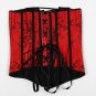 Red Laced Bust Overbust Corset Bustier