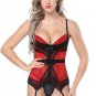 Sexy Lace Overlay Jacquard Tapestry Corset