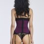 Burlesque Lace Overlay Jacquard Tapestry Corset