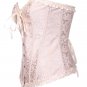 Embroidered Ruffled Trim Burlesque Corset Bustier