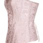 Embroidered Lace Trim Overbust Burlesque Corset
