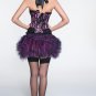 Halter Neck Satin Ruffles Zipper Back Corset