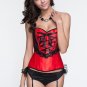 Floral Embellished Satin Corset with Beautiful Lace Pattern