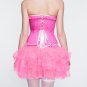 Rose Turquoise White Trim Brocade Corset