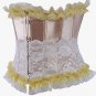 Vintage Satin Ruffle Trim Lace Corset