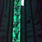 Green Ruffle Trim Floral Pattern Underbust Corset