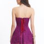 Women's Sexy Lace Up Corset Bustier Dress Short Skirt