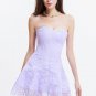 Women's Sexy Lace Up Corset Bustier Dress Short Skirt