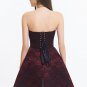 Strapless Floral Lace-up Vintage Corset Dress