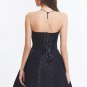 Strapless Floral Lace-up Vintage Corset Dress