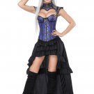 Steampunk Corset with High Low Skirt