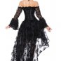 Sweetheart Floral Lace Corset With High Low Skirt