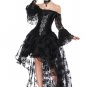 Sweetheart Floral Lace Corset With High Low Skirt