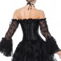 Sweetheart Floral Lace Corset With High Low Skirt