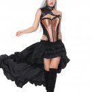Sexy Steampunk Corset with High Low Skirt