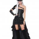Faux Leather Tippet, Tapestry Corset And Skirt