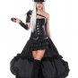 Faux Leather Tippet, Tapestry Corset And Skirt