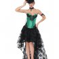 Sexy Sweetheart Overbust Corset And High Low Skirt