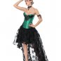 Sexy Sweetheart Overbust Corset And High Low Skirt