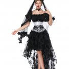 Lace Blouse, Tapestry Corset And Lace Skirt