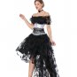 Lace Blouse, Tapestry Corset And Lace Skirt