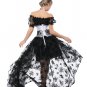 Lace Blouse, Tapestry Corset And Lace Skirt