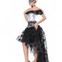 Lace Blouse, Tapestry Corset And Lace Skirt